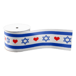 Israel Flag & Herz, Reisen, Urlaub/Sport Ripsband