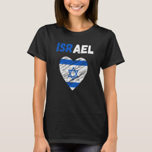 Israel Flag Holiday Israel Herz israelische Flagge T-Shirt