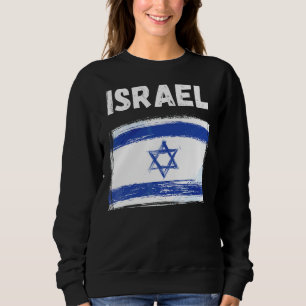 Israel Flag Holiday Vintag Grunge israelische Fahn Sweatshirt