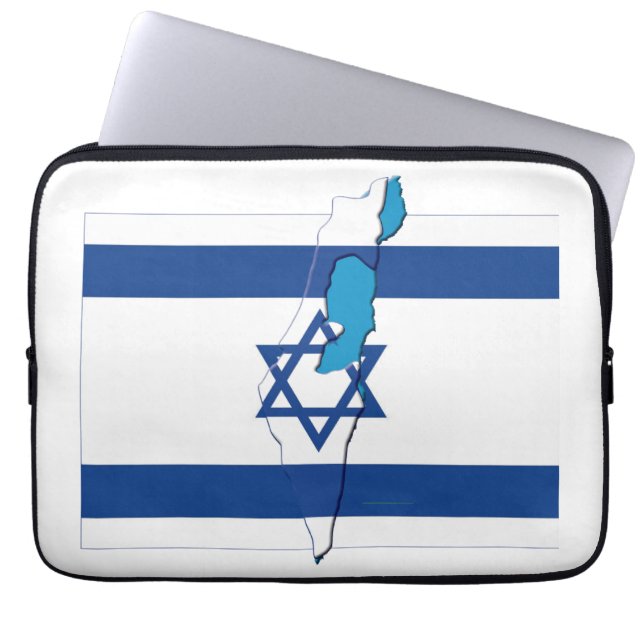 ISRAEL Flag Map Patriotic Computer Laptopschutzhülle (Vorderseite)