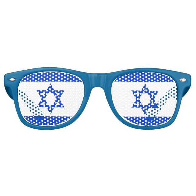 ISRAEL FLAG SUNGLASSEN SHADES PARTYBRILLE (Vorderseite)