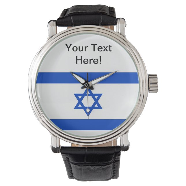 Israel-Flagge Armbanduhr (Vorderseite)