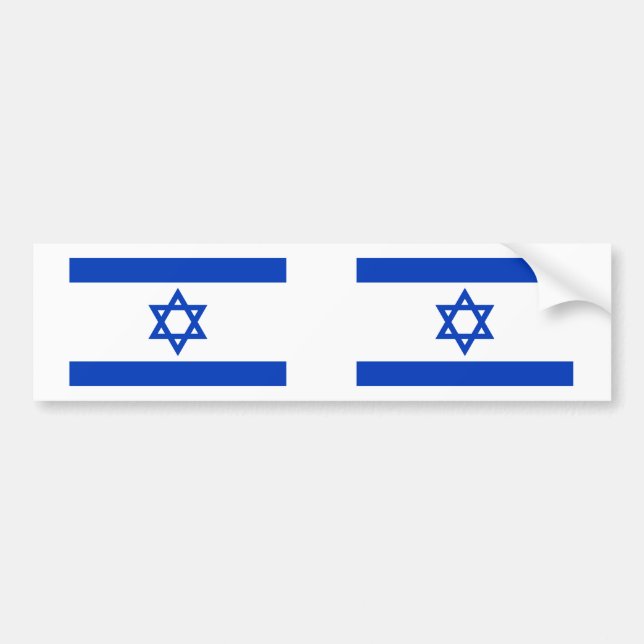 Israel-Flagge Autoaufkleber (Vorne)