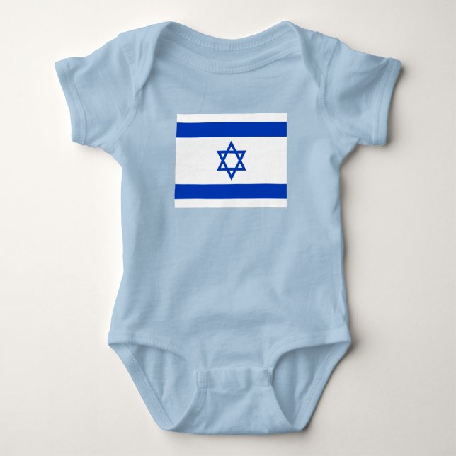 Israel-Flagge Baby Strampler (Vorderseite)