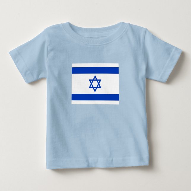 Israel-Flagge Baby T-shirt (Vorderseite)