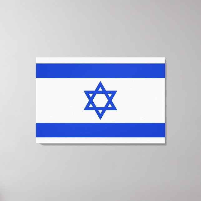 Israel Flagge blau-weiß moderne patriotische Leinwanddruck (Vorderseite)