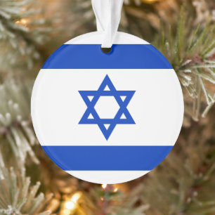 Israel Flagge blau-weiß moderne patriotische Ornament