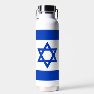 Israel Flagge blau-weiß moderne patriotische Trinkflasche