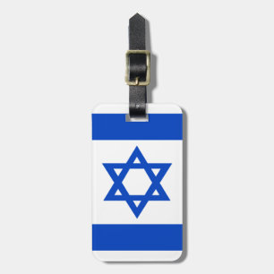 Israel-Flagge blauer Star von David Gepäckanhänger