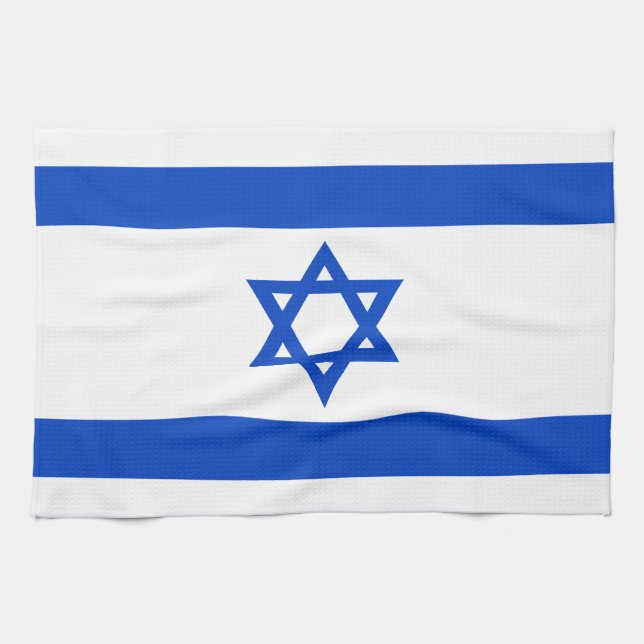 Israel-Flagge blauer Star von David Geschirrtuch (Horizontal)