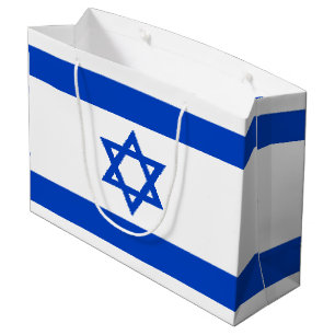 Israel-Flagge blauer Star von David Große Geschenktüte