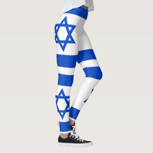 Israel-Flagge blauer Star von David Leggings