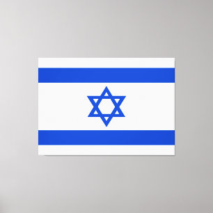 Israel-Flagge blauer Star von David Leinwanddruck