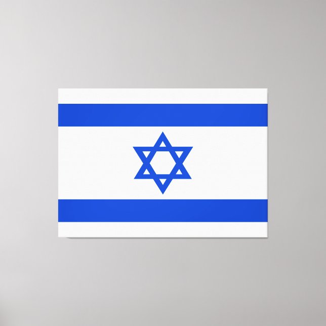Israel-Flagge blauer Star von David Leinwanddruck (Vorderseite)