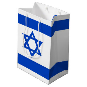 Israel-Flagge blauer Star von David Mittlere Geschenktüte