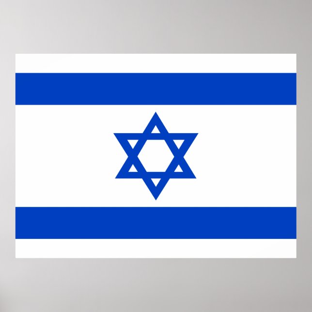 Israel-Flagge blauer Star von David Poster (Vorne)
