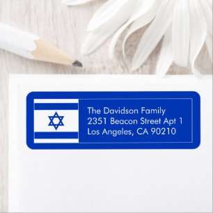 Israel-Flagge blauer weißer Stern von David Adress