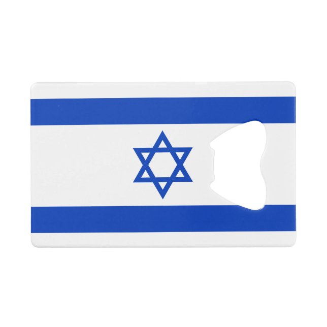 Israel-Flagge Geldbeutel Flaschenöffner (Vorderseite (Horizontal))