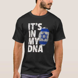 Israel-Flagge in meiner DNA Weihnachtsgeschenk T-Shirt
