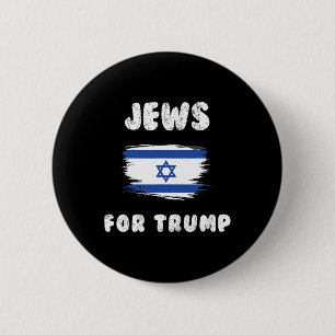 Israel Flagge Juden für Trump Button