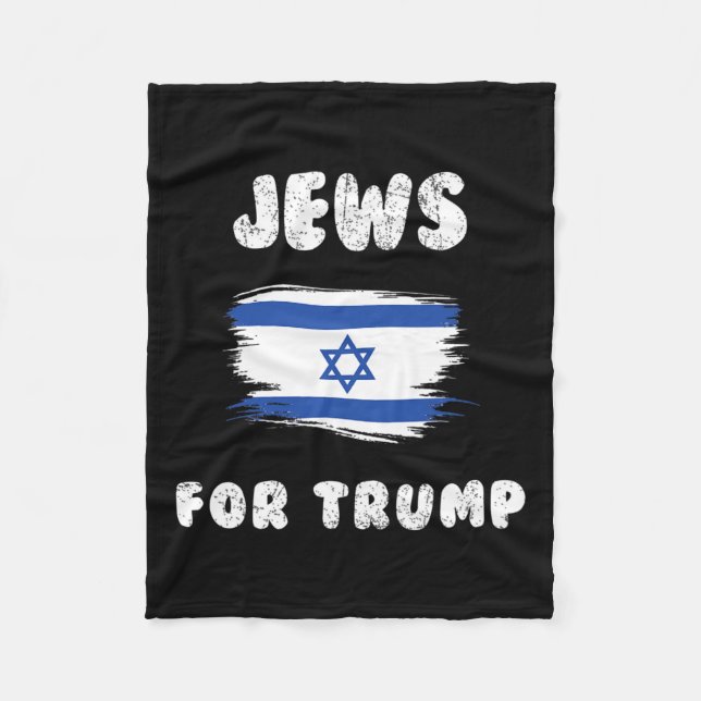 Israel Flagge Juden für Trump Fleecedecke (Vorderseite)