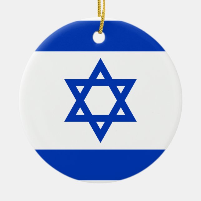 Israel-Flagge Keramik Ornament (Vorne)