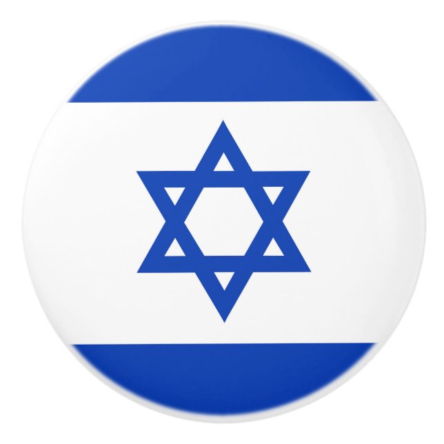 Israel-Flagge Keramikknauf (Vorderseite)