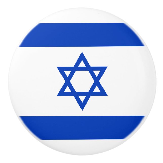 Israel-Flagge Keramikknauf (Vorderseite)
