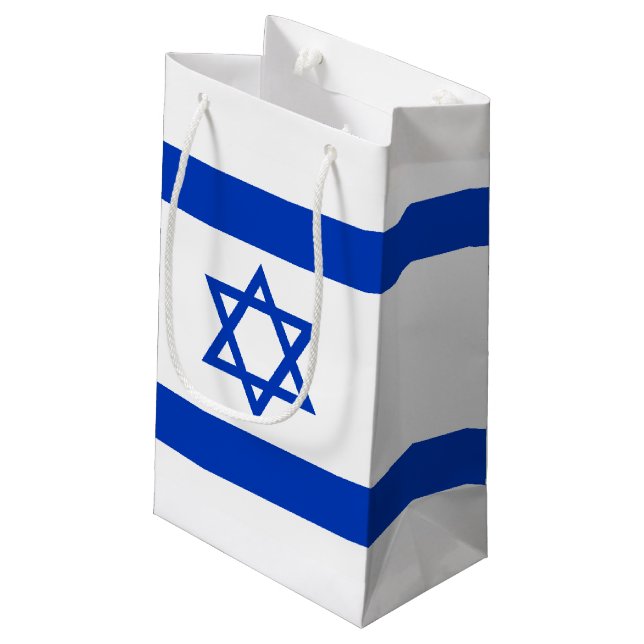 Israel-Flagge Kleine Geschenktüte (Rückseite Schrägansicht)