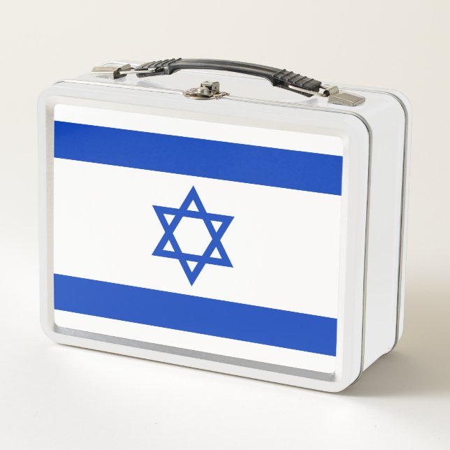 Israel-Flagge Metall Brotdose (Vorderseite)