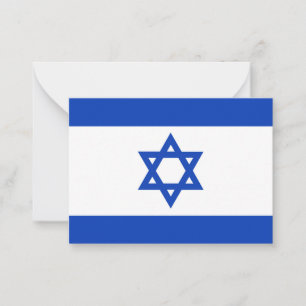 Israel-Flagge Mitteilungskarte