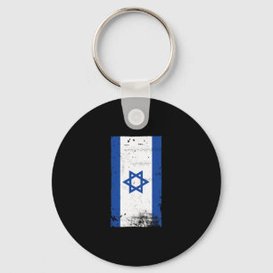 Israel-Flagge Patriotischer Zionismus Jüdischer St Schlüsselanhänger