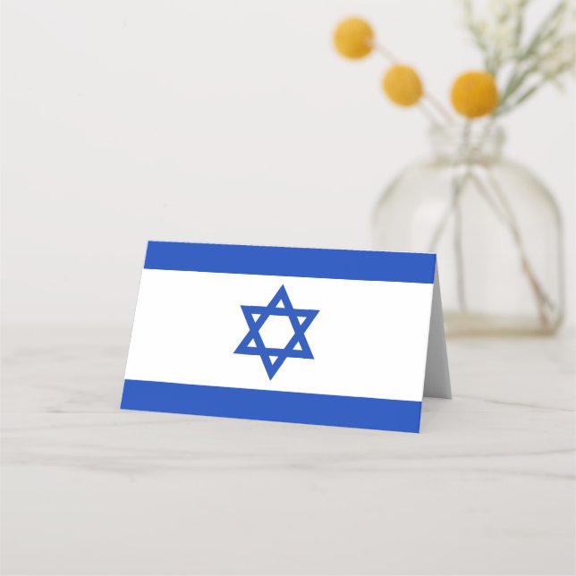 Israel-Flagge Platzkarte (Vorderseite)