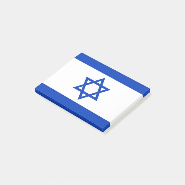 Israel-Flagge Post-it Klebezettel (angewinkelt)