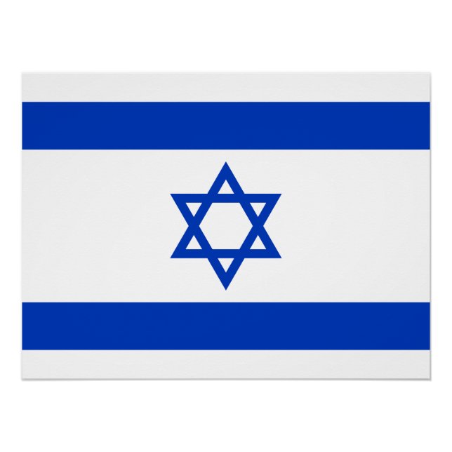Israel-Flagge Poster (Vorderseite)