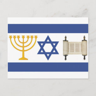 Israel-Flagge Postkarte