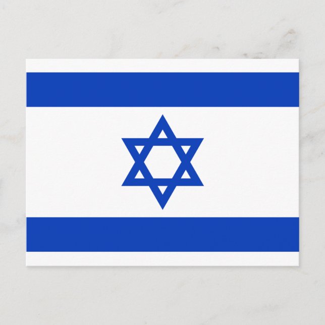Israel-Flagge Postkarte (Vorderseite)