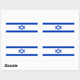 Israel-Flagge Rechteckiger Aufkleber