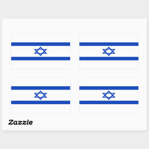 Israel-Flagge Rechteckiger Aufkleber