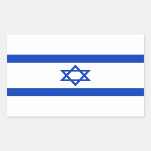 Israel-Flagge Rechteckiger Aufkleber