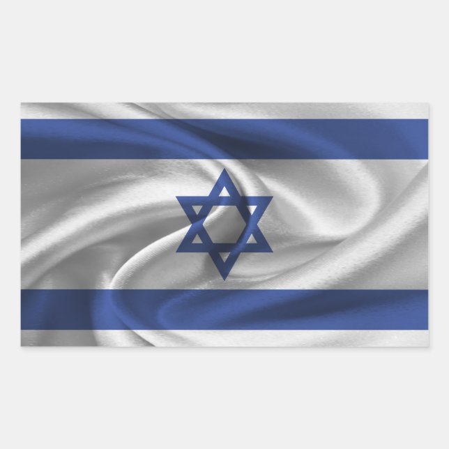 Israel-Flagge Rechteckiger Aufkleber (Vorderseite)