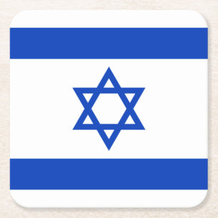 Israel-Flagge Rechteckiger Pappuntersetzer
