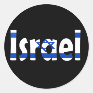 Israel-Flagge Runder Aufkleber