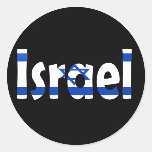 Israel-Flagge Runder Aufkleber (Vorderseite)