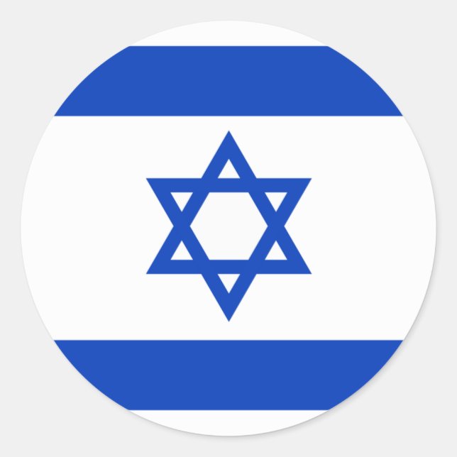 Israel-Flagge Runder Aufkleber (Vorderseite)