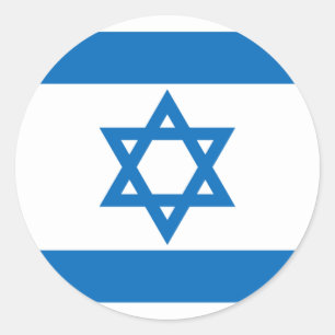 Israel-Flagge Runder Aufkleber