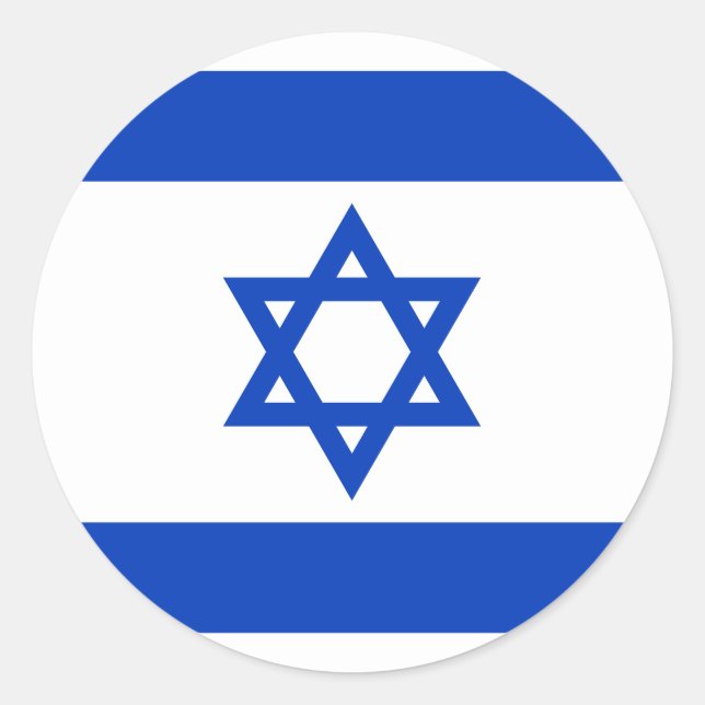 Israel-Flagge Runder Aufkleber (Vorderseite)