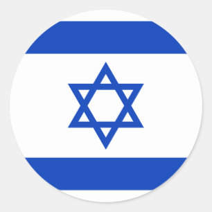 Israel-Flagge Runder Aufkleber