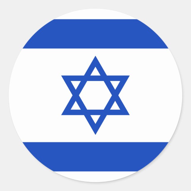 Israel-Flagge Runder Aufkleber (Vorderseite)