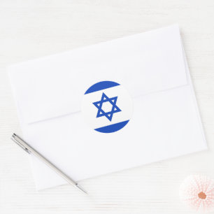 Israel-Flagge Runder Aufkleber